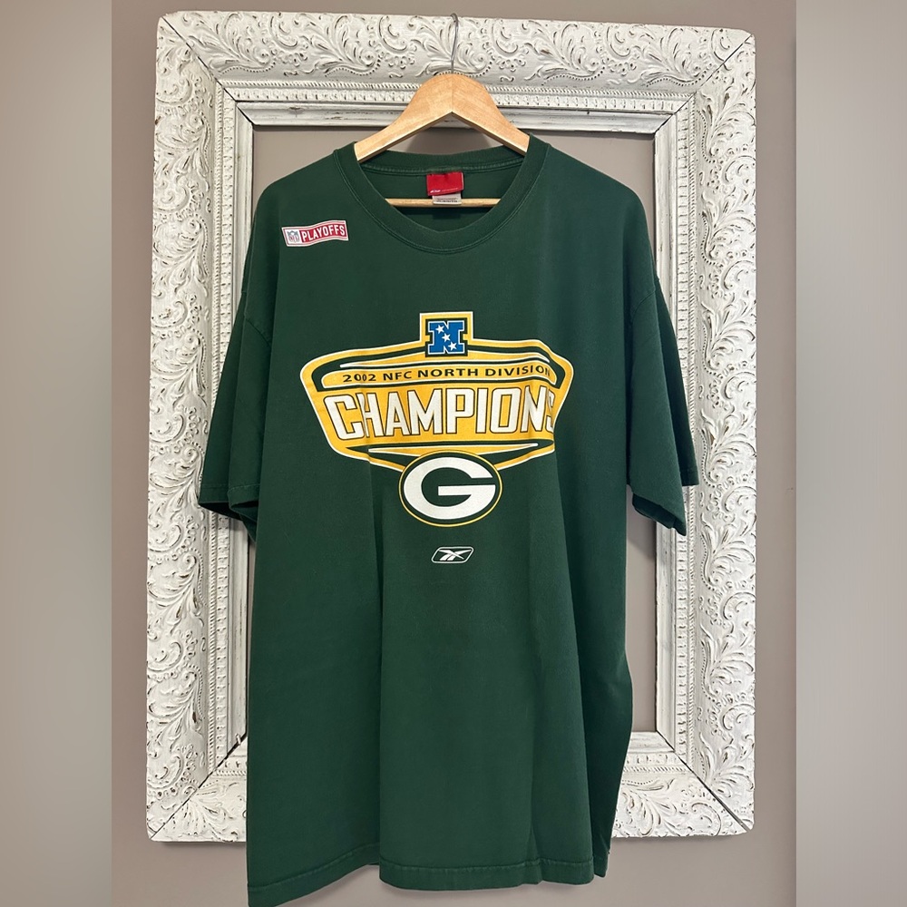 Vintage Reebok Green Bay Packers 2002 Champions T-shirt. Size XL. ❣️
